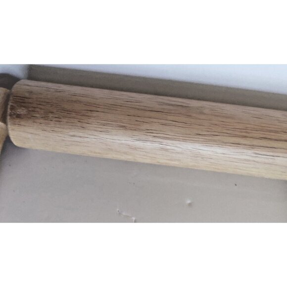 Angled 90 degree Wooden Handles Hardwood Rolling Pin 11 1/2" x 9" roll surface - Picture 6 of 8